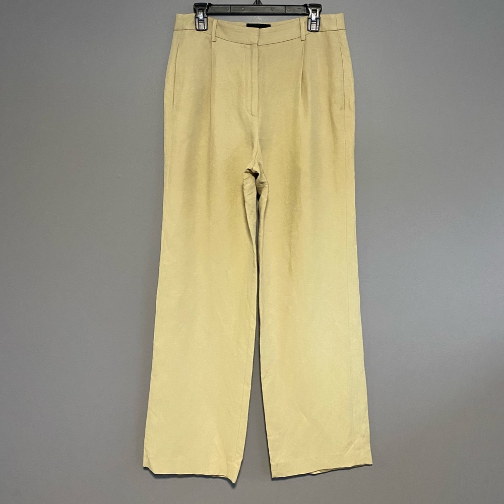 Nili Lotan Dayton Linen Silk Blend Wide Leg Trouser Pants - Picture 8 of 16